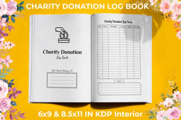 Charity Donation Log Book KDP Interiors: A Versatile Tool for Tracking and Managing Donations