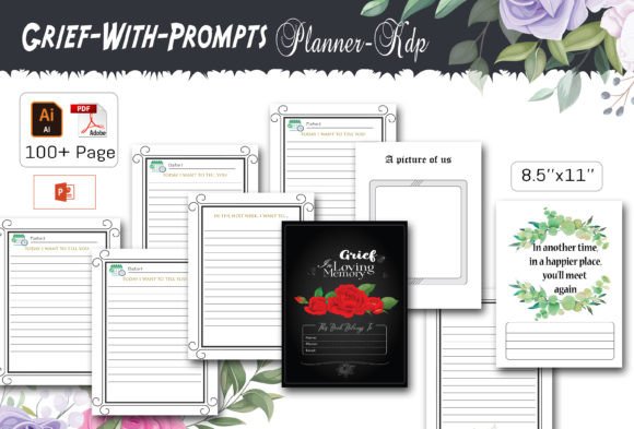 Grief Journal with Prompts KDP Interiors