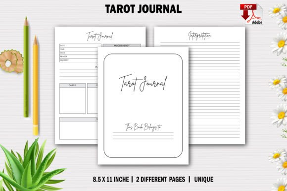 High-Quality Tarot Journal for KDP Interiors