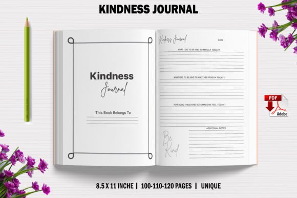 Kindness Journal for KDP Interiors: A Tool for Positive Reflection and Growth