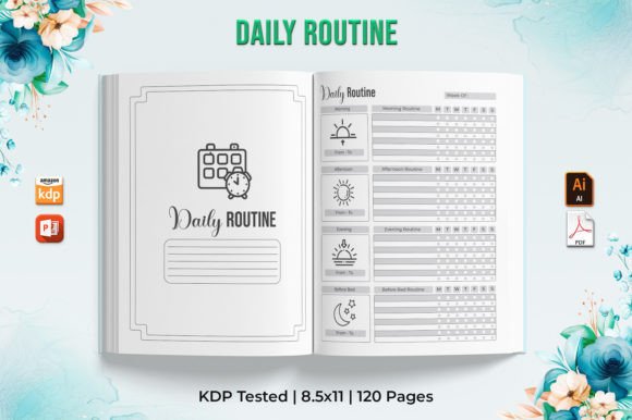 Master Your Day with the Ultimate Daily Routine Planner KDP Interior