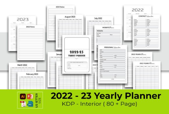 Maximize Your Productivity with the 2022 - 2023 Yearly Planner KDP Interiors
