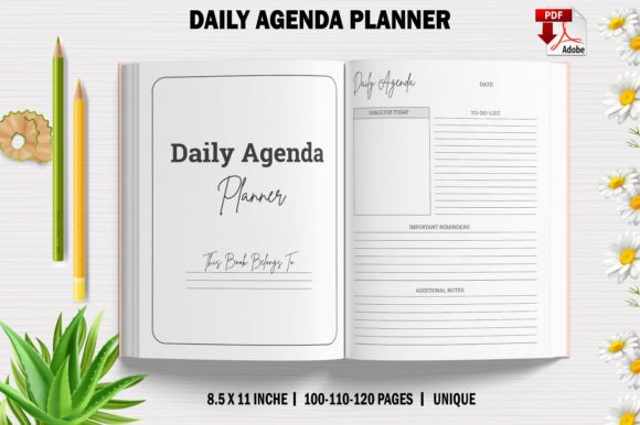 Maximize Your Productivity with the Daily Agenda Planner for KDP Interiors