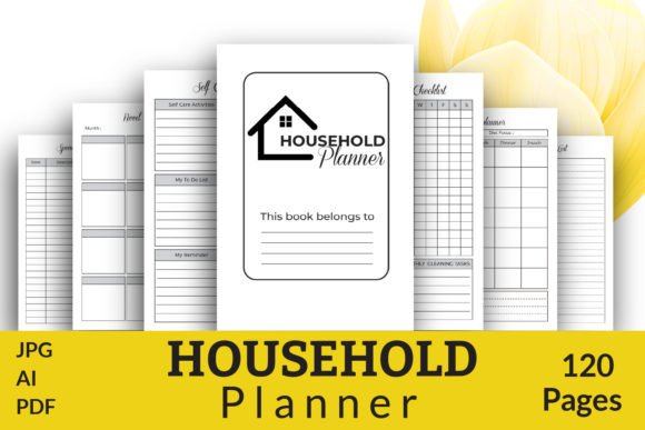 Maximizing Your KDP Business with Household Planner Interiors Graphic