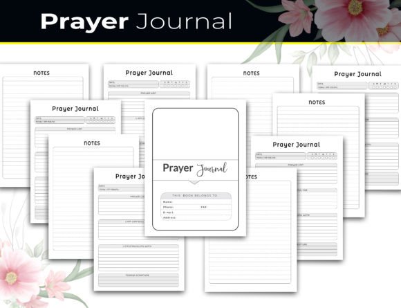 Prayer Journal Planner for 2022 KDP Interiors
