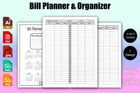 Streamline Your Finances with the Bill Payments Tracker - KDP Interiors