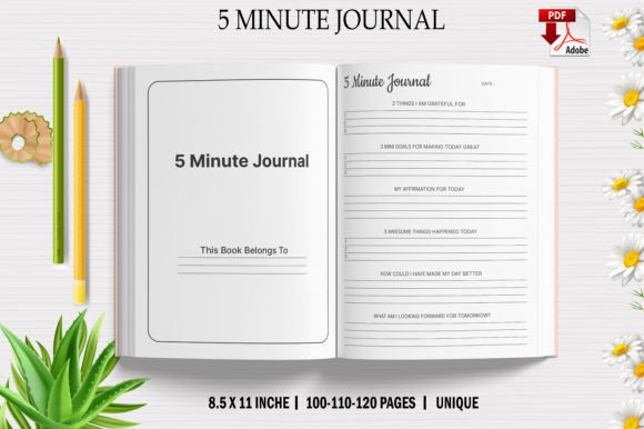 Unlocking Productivity with the 5 Minute Journal for KDP Interiors