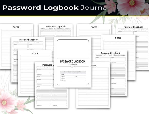 Unlocking Security and Organization with the 2022 Password Logbook Planner KDP Interior’s